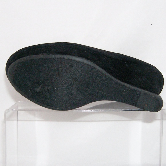 Love Culture 'Ceasar-55' black round toe wedges 7 - Picture 8 of 8